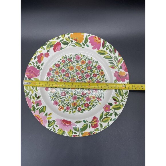 Spode Chop Plate Platter Emmas Garland Kim Parker Home Flowers Pink NWT 12” - Picture 3 of 8